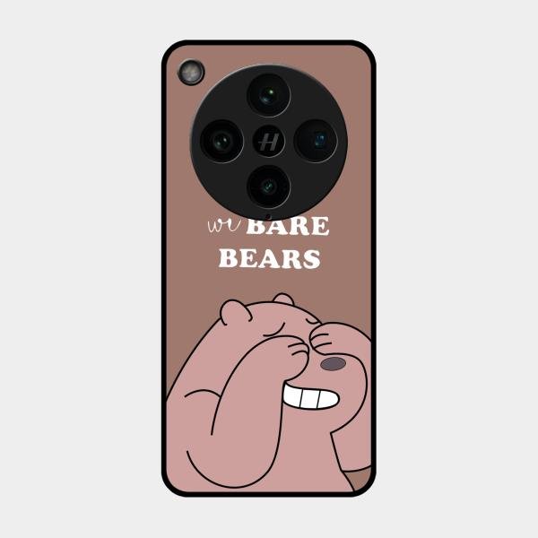 We Bare Bears Brown Glossy Metal Case Cover For Oppo Find X8 Pro 5G
