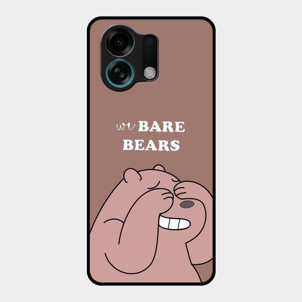 We Bare Bears Brown Glossy Metal Case Cover For Oppo K13 Turbo 5G