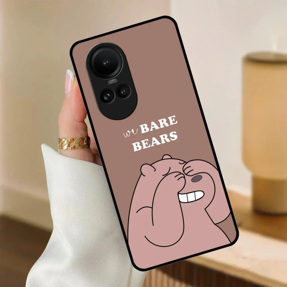 We Bare Bears Brown Glossy Metal Case Cover For Oppo - ShopOnCliQ
