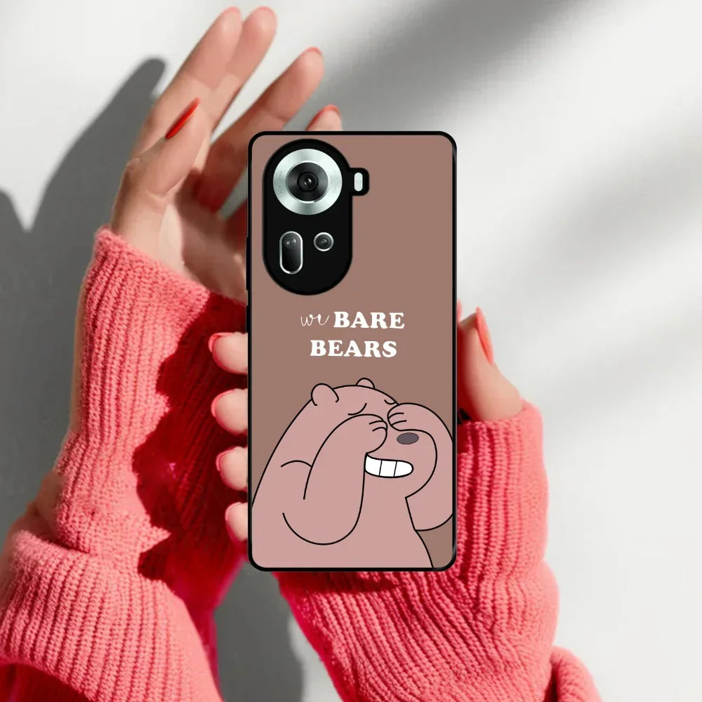 We Bare Bears Brown Glossy Metal Case Cover For Oppo - ShopOnCliQ