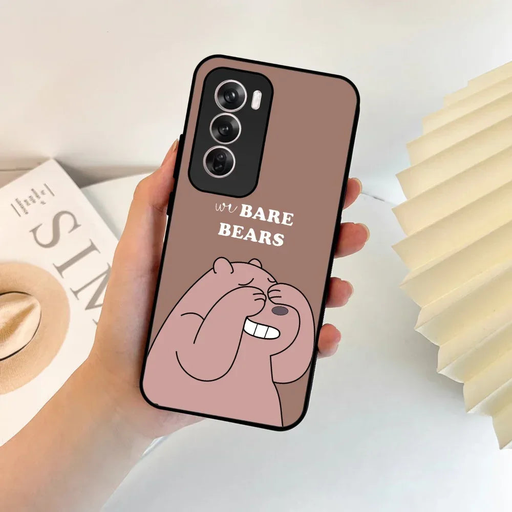 We Bare Bears Brown Glossy Metal Case Cover For Oppo - ShopOnCliQ