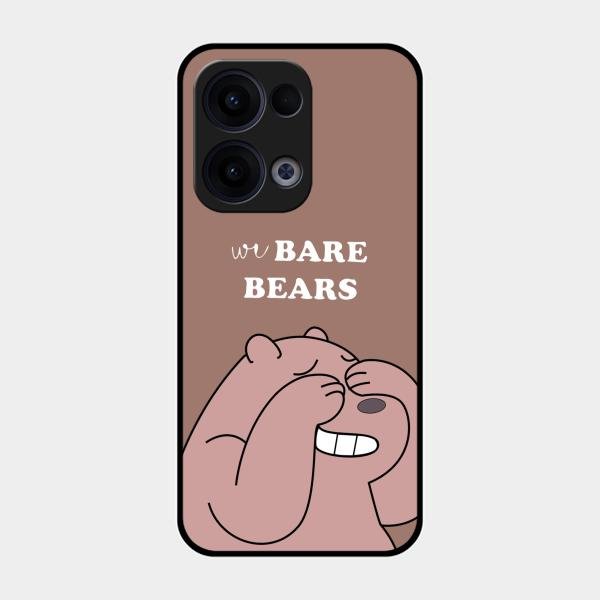 We Bare Bears Brown Glossy Metal Case Cover For Oppo Reno 13 5G