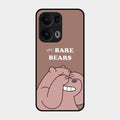 We Bare Bears Brown Glossy Metal Case Cover For Oppo Reno 13 Pro 5G