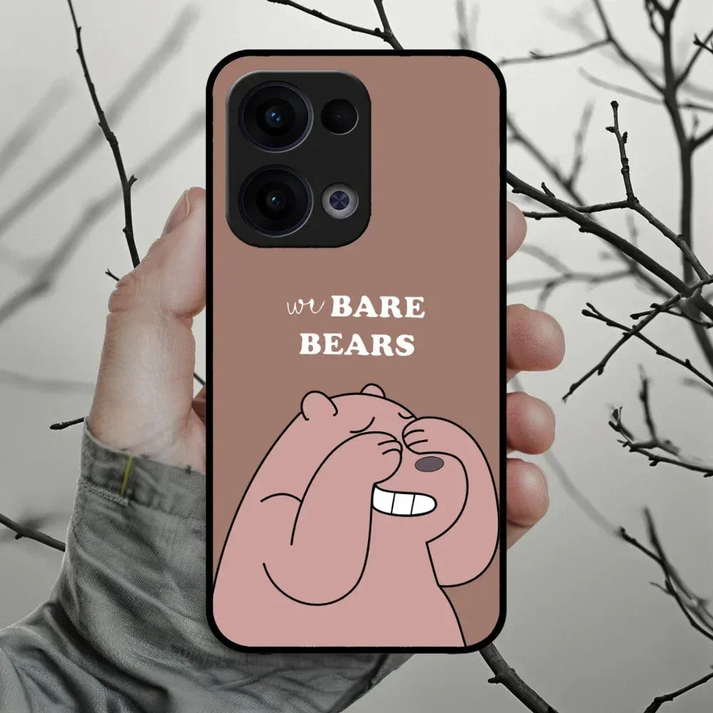 We Bare Bears Brown Glossy Metal Case Cover For Oppo - ShopOnCliQ