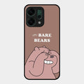 We Bare Bears Brown Glossy Metal Case Cover For Oppo Reno 14 5G