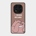 We Bare Bears Brown Glossy Metal Case Cover For Poco X7 5G
