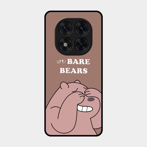 We Bare Bears Brown Glossy Metal Case Cover For Poco X7 5G