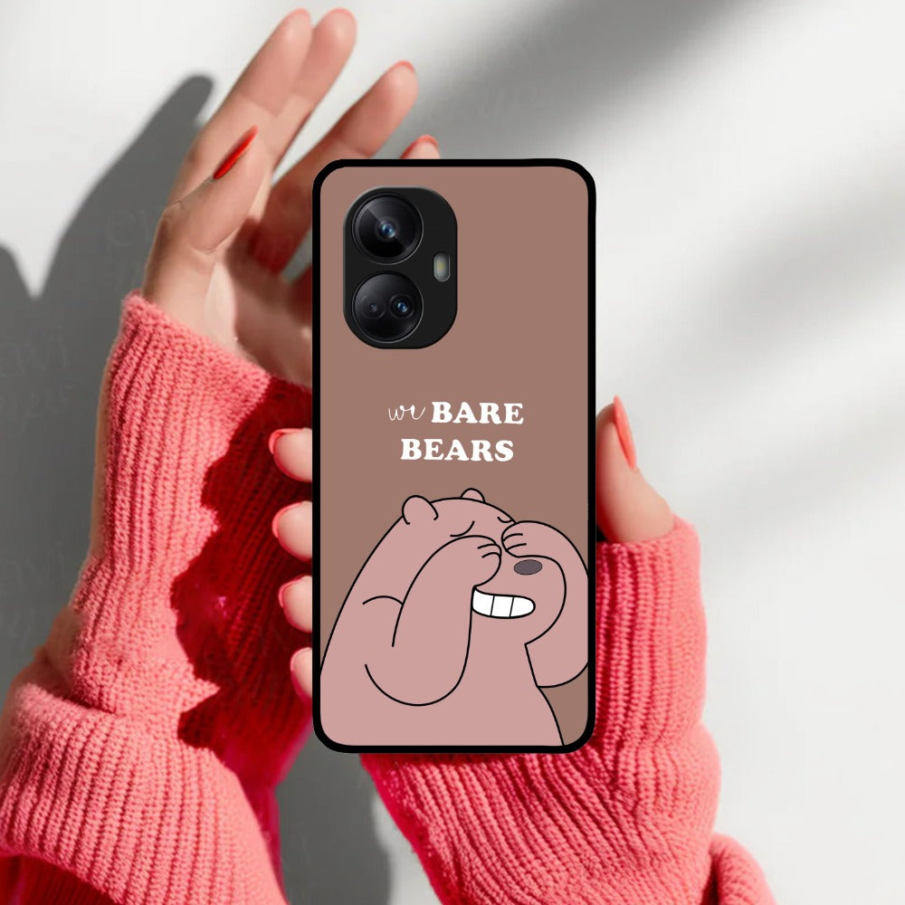 We Bare Bears Brown Glossy Metal Case Cover For Realme