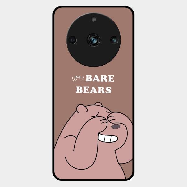We Bare Bears Brown Glossy Metal Case Cover For Realme 11 Pro 5G
