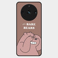 We Bare Bears Brown Glossy Metal Case Cover For Realme 11 Pro Plus 5G