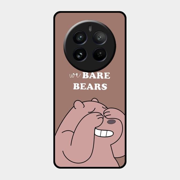 We Bare Bears Brown Glossy Metal Case Cover For Realme 12 Pro 5G