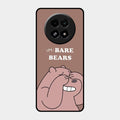 We Bare Bears Brown Glossy Metal Case Cover For Realme 13 5G