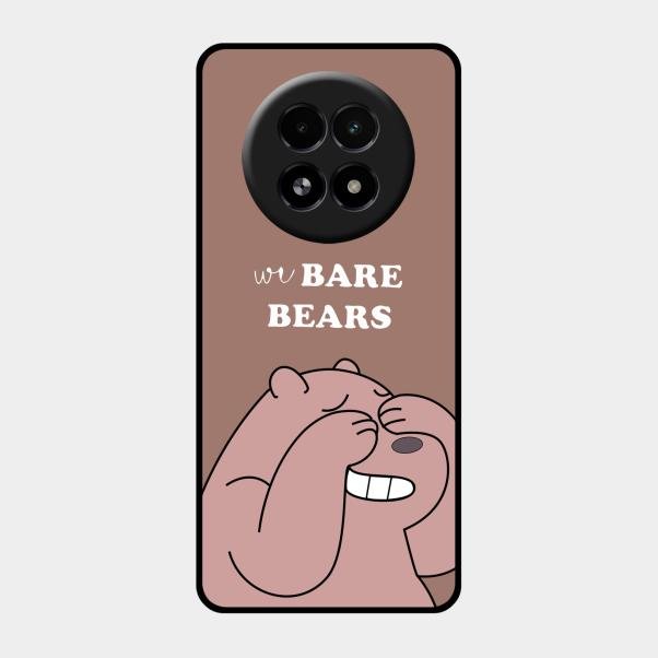 We Bare Bears Brown Glossy Metal Case Cover For Realme 13 5G