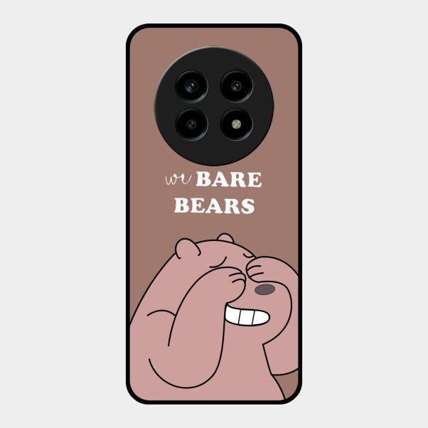 We Bare Bears Brown Glossy Metal Case Cover For Realme 13 Pro 5G