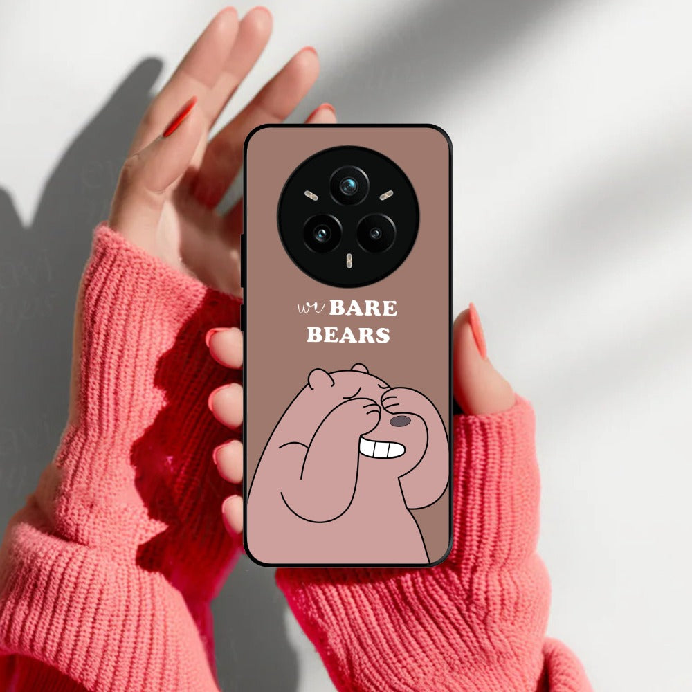 We Bare Bears Brown Glossy Metal Case Cover For Realme