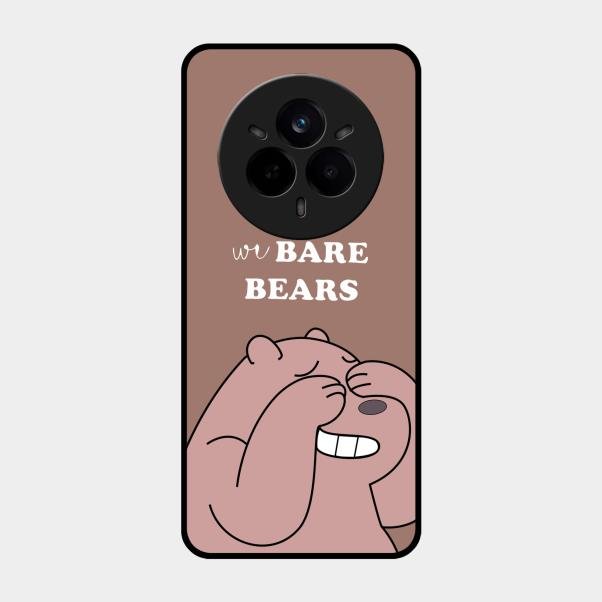 We Bare Bears Brown Glossy Metal Case Cover For Realme 14 Pro Plus 5G