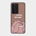 We Bare Bears Brown Glossy Metal Case Cover For Realme 14X 5G