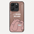 We Bare Bears Brown Glossy Metal Case Cover For Realme 15T 5G