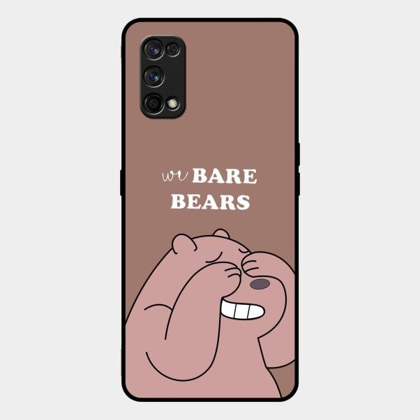 We Bare Bears Brown Glossy Metal Case Cover For Realme 7 Pro