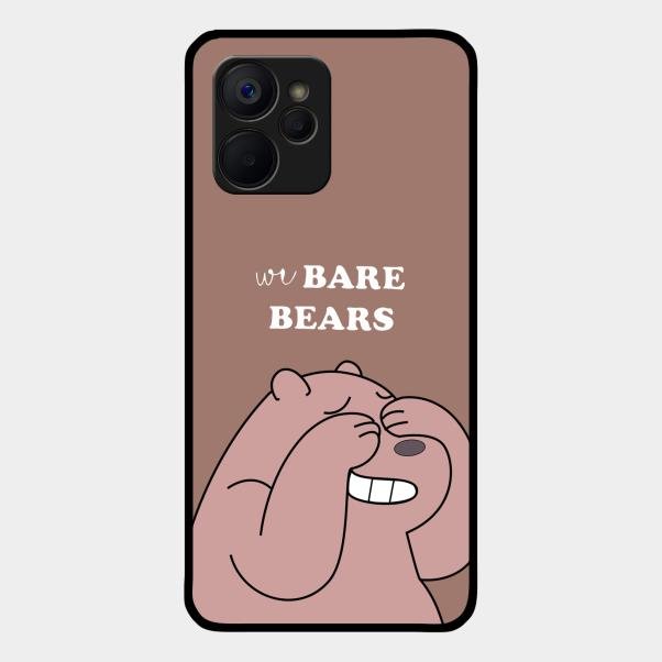 We Bare Bears Brown Glossy Metal Case Cover For Realme 9I 5G