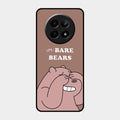 We Bare Bears Brown Glossy Metal Case Cover For Realme C65 5G
