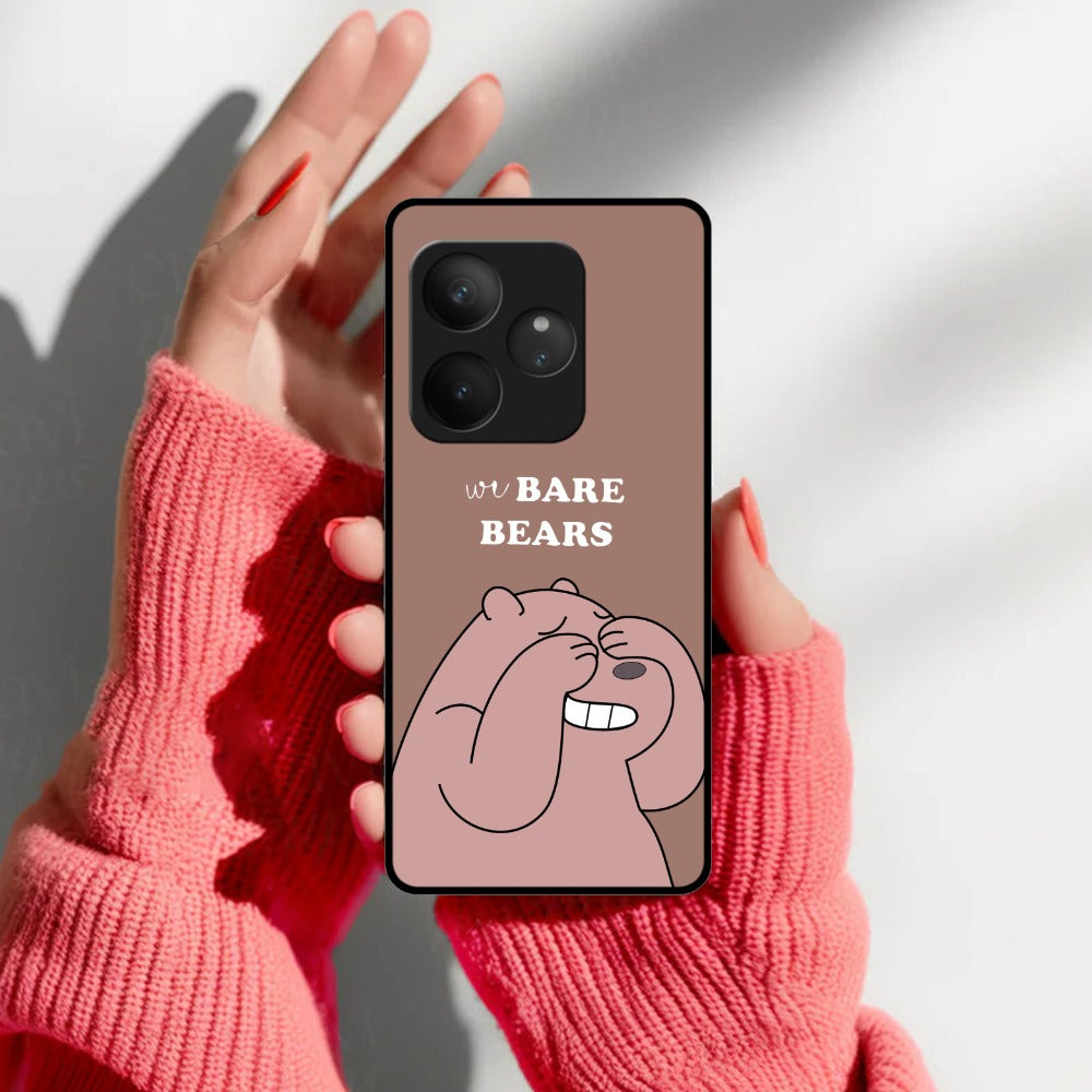 We Bare Bears Brown Glossy Metal Case Cover For Realme