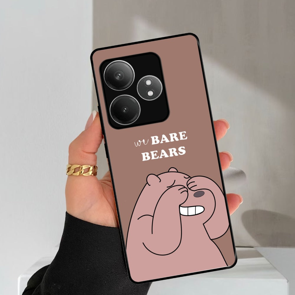 We Bare Bears Brown Glossy Metal Case Cover For Realme