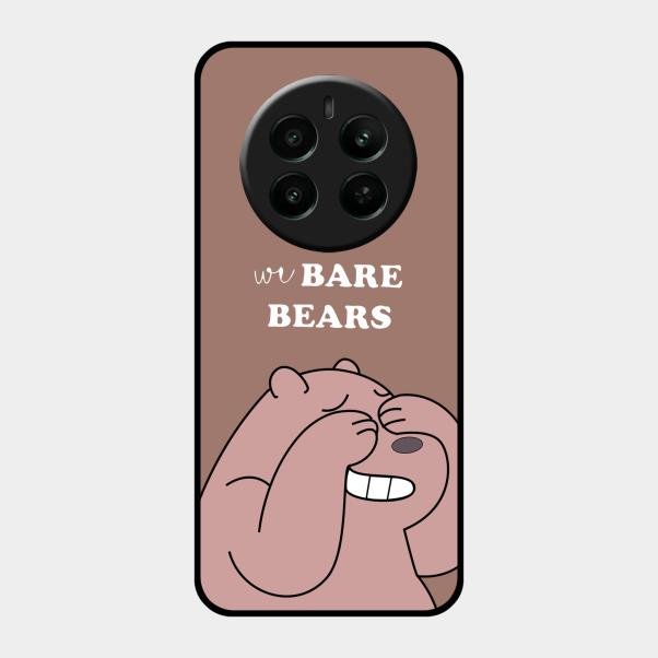 We Bare Bears Brown Glossy Metal Case Cover For Realme P1 5G