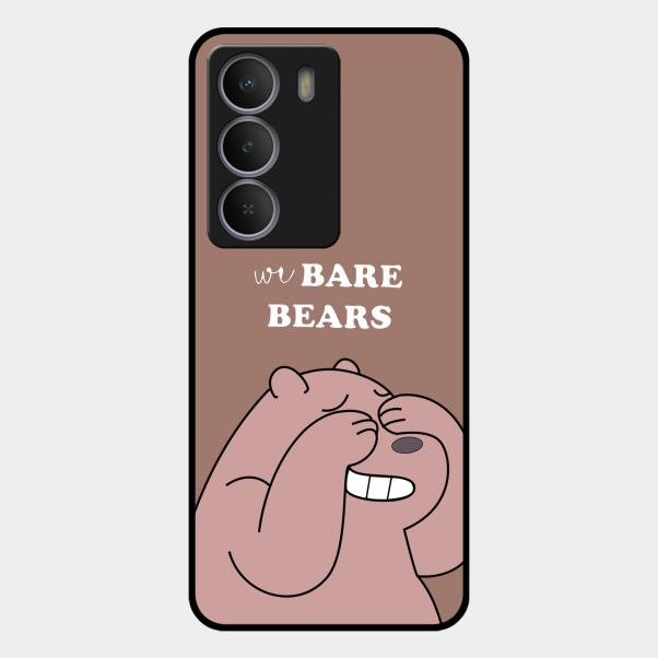 We Bare Bears Brown Glossy Metal Case Cover For Realme P3 Lite 5G