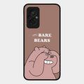 We Bare Bears Brown Glossy Metal Case Cover For Redmi 11 Prime 4G