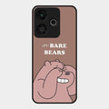 We Bare Bears Brown Glossy Metal Case Cover For Redmi 13 5G