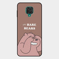 We Bare Bears Brown Glossy Metal Case Cover For Redmi Note 10 Lite