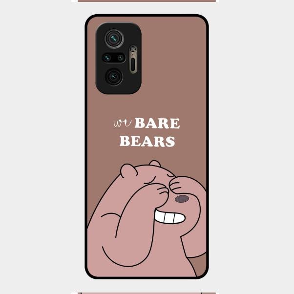 We Bare Bears Brown Glossy Metal Case Cover For Redmi Note 10 Pro