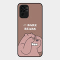 We Bare Bears Brown Glossy Metal Case Cover For Redmi Note 10