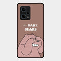 We Bare Bears Brown Glossy Metal Case Cover For Redmi Note 12 Pro Plus 5G
