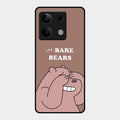 We Bare Bears Brown Glossy Metal Case Cover For Redmi Note 13 5G