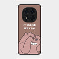 We Bare Bears Brown Glossy Metal Case Cover For Redmi Note 14 Pro 5G