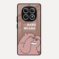 We Bare Bears Brown Glossy Metal Case Cover For Redmi Note 15 5G