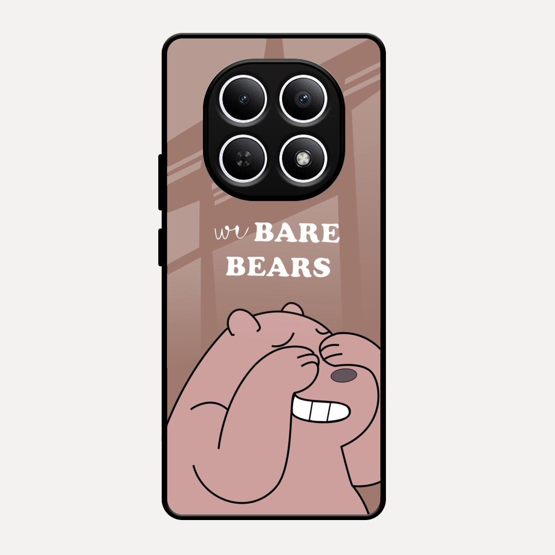 We Bare Bears Brown Glossy Metal Case Cover For Redmi Note 15 5G