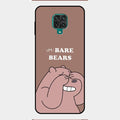 We Bare Bears Brown Glossy Metal Case Cover For Redmi Note 9 Pro Max