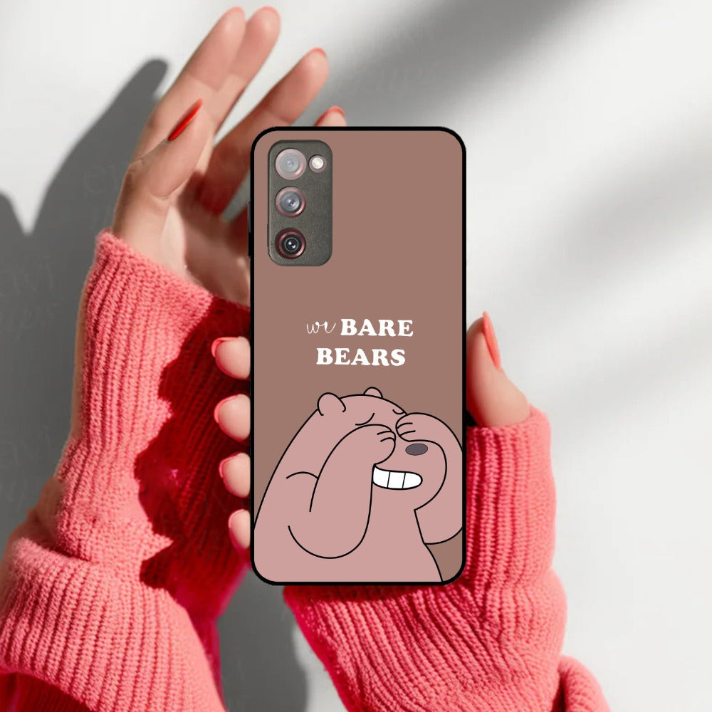 We Bare Bears Brown Glossy Metal Case Cover For Samsung