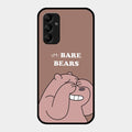 We Bare Bears Brown Glossy Metal Case Cover For Samsung Galaxy A14 5G
