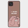 We Bare Bears Brown Glossy Metal Case Cover For Samsung Galaxy F42 5G