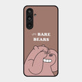 We Bare Bears Brown Glossy Metal Case Cover For Samsung Galaxy M35 5G