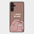 We Bare Bears Brown Glossy Metal Case Cover For Samsung Galaxy M55 5G