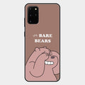 We Bare Bears Brown Glossy Metal Case Cover For Samsung Galaxy S20 Plus