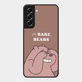 We Bare Bears Brown Glossy Metal Case Cover For Samsung Galaxy S21 Fe 5G