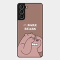 We Bare Bears Brown Glossy Metal Case Cover For Samsung Galaxy S21 Plus