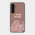 We Bare Bears Brown Glossy Metal Case Cover For Samsung Galaxy S25 5G