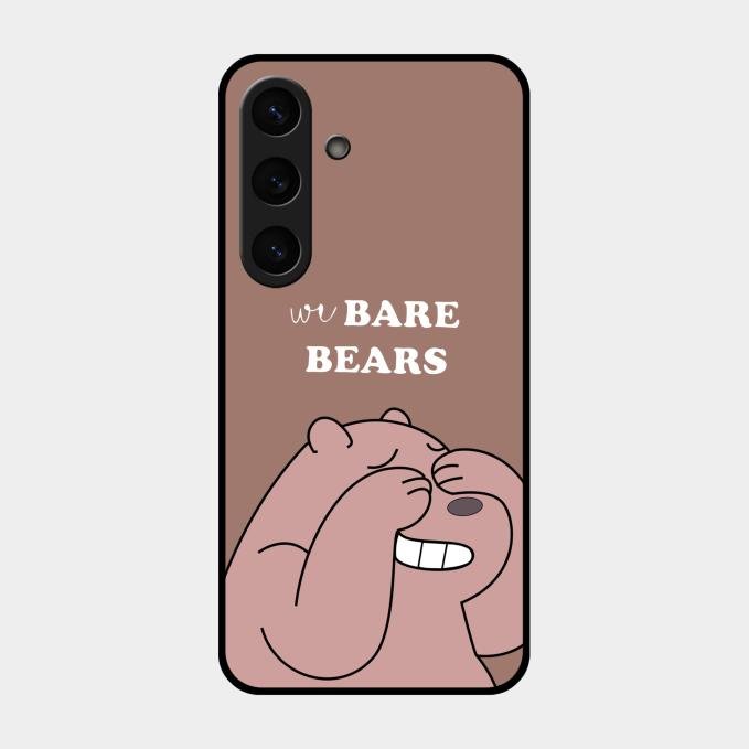 We Bare Bears Brown Glossy Metal Case Cover For Samsung Galaxy S25 5G